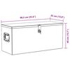 vidaXL Aluminium Box 90.5x35x40 cm Silver