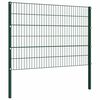vidaXL Fence Panel with Posts Iron 349x120 cm Green