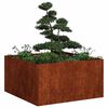 vidaXL Planter Rusty 80x80x40 cm Weathering Steel