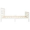 vidaXL Bed Frame without Mattress White Solid Wood 90x200 cm (810416+814175)