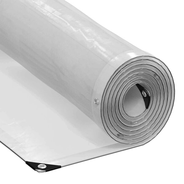 vidaXL Tarpaulin with Eyelets Transparent 12 x 12 m Polyethylene