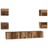 vidaXL TV Cabinet Set 7 pcs Old Wood Engineered Wood