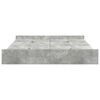 vidaXL Storage Bed Frame Concrete Grey 180 x 200 cm Engineered Wood
