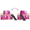 vidaXL Bunk Bed without Mattress with Slide and Curtains Pink 90x190 cm Single