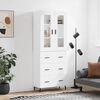 vidaXL Highboard White 69.5x34x180 cm Engineered Wood