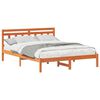 vidaXL Bed Frame Brown 140 x 200 cm Solid Pine Wood