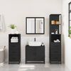 vidaXL 4&nbsp;Piece Bathroom Furniture Set&nbsp;Black Engineered Wood