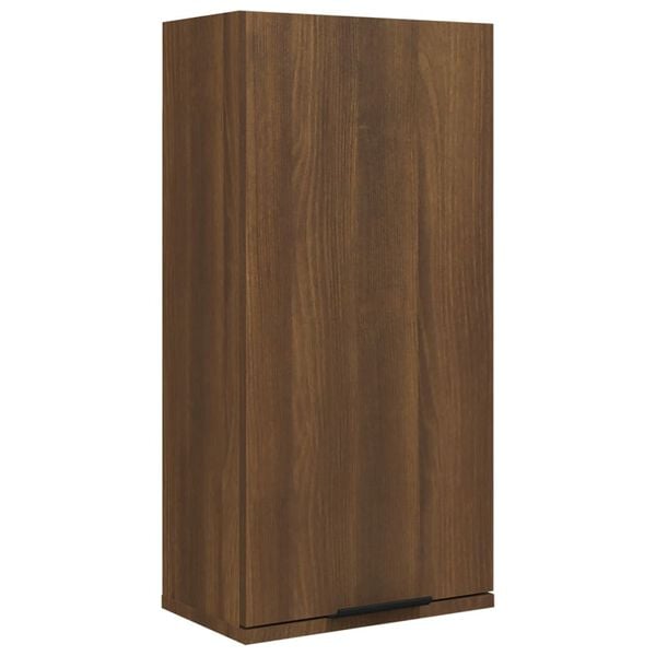 vidaXL Wall-mounted Bathroom Cabinet Brown Oak 32x20x67 cm
