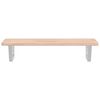 vidaXL Basin Shelf Wall Mounted Steel and Solid Wood Oak
