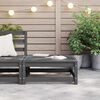 vidaXL Garden Footstool 70x70x30 cm Grey Solid Wood Pine