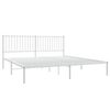 vidaXL Metal Bed Frame without Mattress with Headboard White 183x213cm
