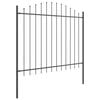 vidaXL Garden Fence Grey 170 x 190 cm Powder-Coated Steel