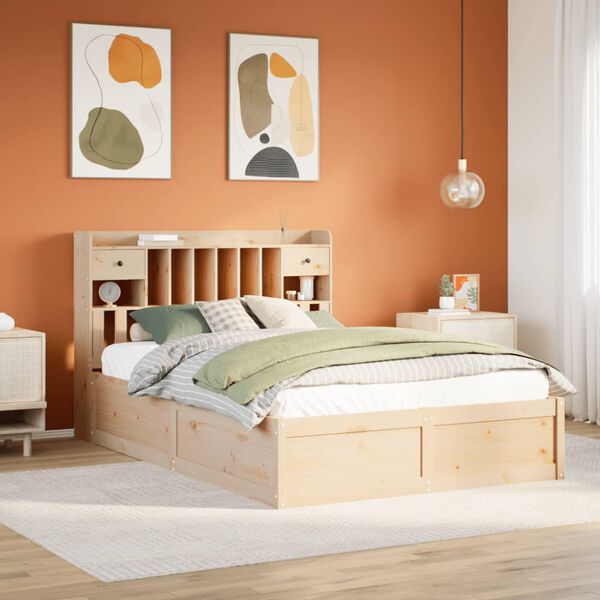 vidaXL Bed Frame without Mattress 140x200 cm Solid Wood Pine