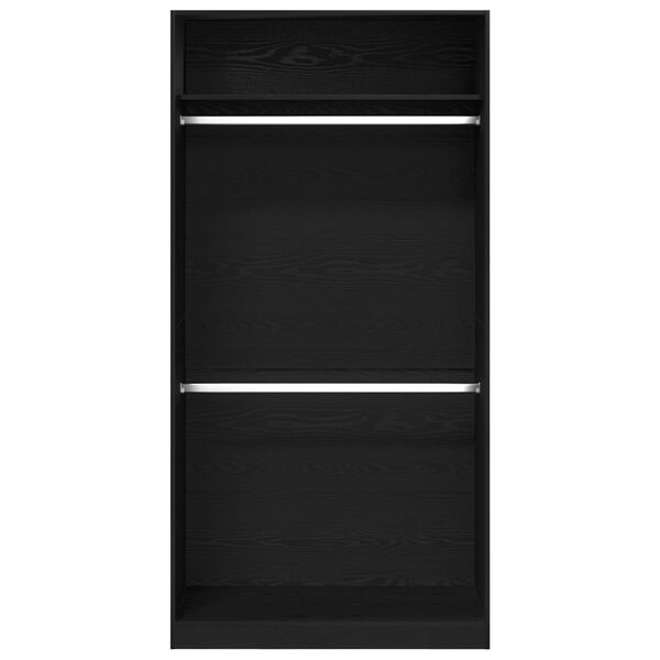 vidaXL Wardrobe Black oak 100 x 50 x 200 cm Engineered Wood