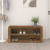 vidaXL Shoe Rack Smoked Oak 100x35x45 cm Engineered Wood