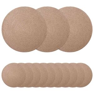 vidaXL Jute Placemets 50 pcs Natural 100% Tossa Jute