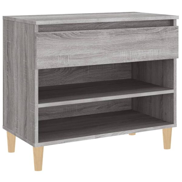 vidaXL Shoe Cabinet Grey Sonoma 70x36x60 cm Engineered Wood