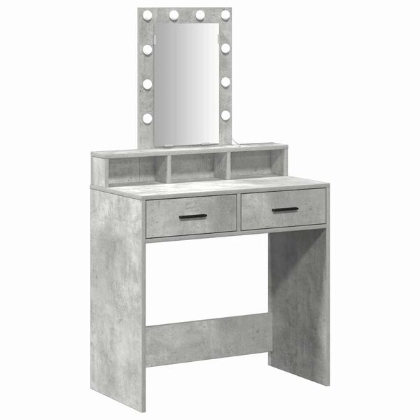 vidaXL Dressing Table Grey 79 x 41 x 140 cm Engineered Wood