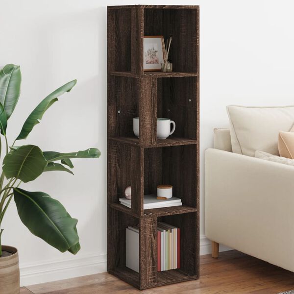 vidaXL Corner Cabinet Brown Oak 33x33x132 cm Engineered Wood