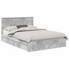 vidaXL Storage Bed Concrete Grey 135 x 190 cm Engineered Wood