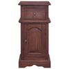 vidaXL Bedside Cabinet Classical Brown Solid Mahogany Wood