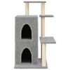 vidaXL Cat Tree with Sisal Scratching Posts Light Grey 97 cm