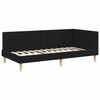 vidaXL Corner Bed Frame with Headboard Black 100 cm x 200 cm Velvet