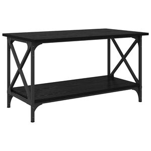 vidaXL Coffee Table Black oak 80 x 45 x 45.5 cm Engineered wood
