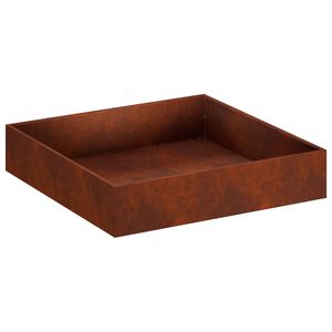 vidaXL Garden Planter Rusty 80 x 80 x 20 cm Weathering Steel