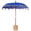 vidaXL Balinese Parasol with Base Blue 215 x 215 x 260 cm