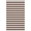 vidaXL Zebra Blind Brown 145x200 cm Fabric Width 140.9 cm Polyester