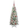 vidaXL Artificial Christmas Tree with 150 LEDs with Stand White 120 cm