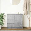 vidaXL Sideboard with Drawer Concrete Grey 71x35x65 cm Engineered Wood