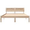 vidaXL Bed Frame with Headboard Brown 120 x 200 cm Solid Pine Wood