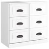vidaXL Sideboards 2 pcs High Gloss White Engineered Wood