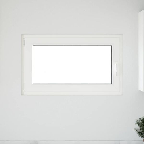 vidaXL Basement Window RISOR 100x60 cm Tilt&Turn DIN Left White