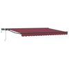 vidaXL Manual Awning Frame with LEDs Burgundy and Anthracite 4 x 3 m