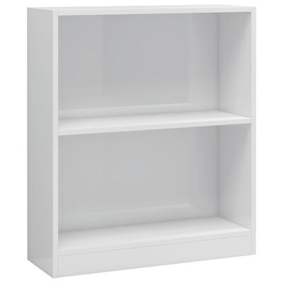 Vidaxl Bookshelf High Gloss White, White Bookcase 30 Inches High Gloss