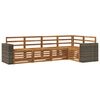 vidaXL Sectional Sofa Set 5 pcs Natural Solid Acacia Wood