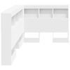 vidaXL Storage Headboard with Shelf White 90 cm Engineered Wood
