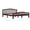 vidaXL Bed Frame without Mattress Dark Brown Solid Pinewood 180x200 cm Super King
