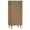 vidaXL Bookcase MOLDE Brown 60x35x133,5 cm Solid Wood Pine