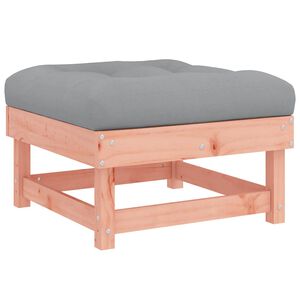 vidaXL Garden Footstool with Cushion Solid Wood Douglas