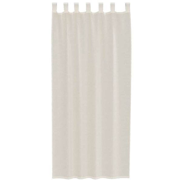 vidaXL Voile Curtains with Tab Top 2 pcs Cream