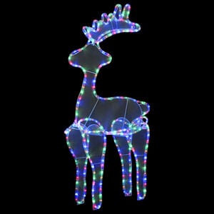 vidaXL Reindeer Christmas Decoration with Mesh 306 LEDs 60x24x89cm