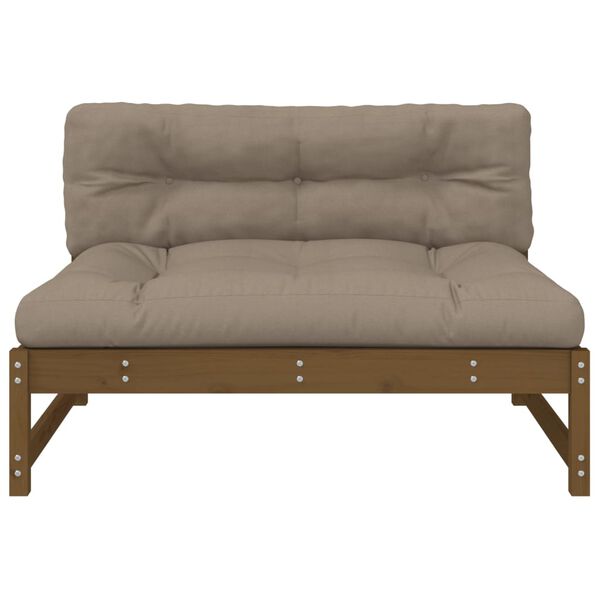 vidaXL Middle Sofa Honey Brown 120x80 cm Solid Wood Pine