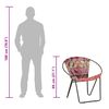vidaXL Circle Chair Multicolours Chindi Fabric