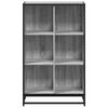 vidaXL Book Cabinet Grey Sonoma 65.5x33x107.5 cm Engineered Wood