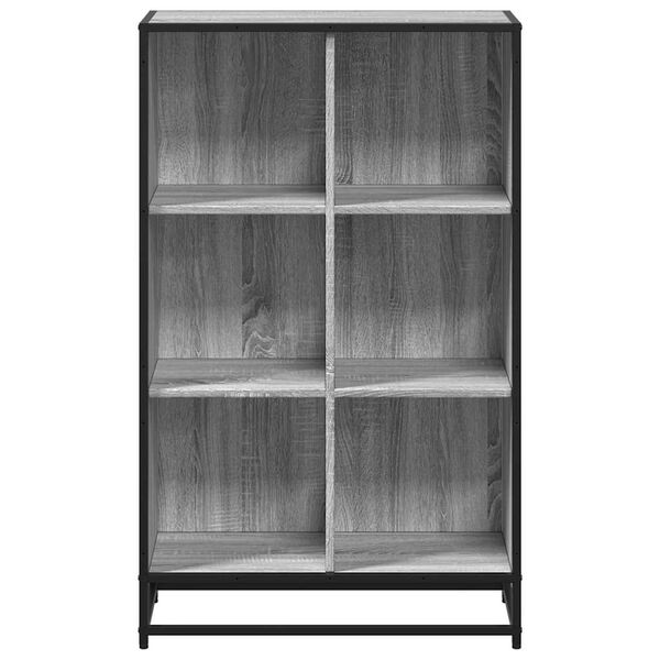 vidaXL Book Cabinet Grey Sonoma 65.5x33x107.5 cm Engineered Wood