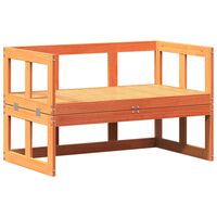 vidaXL Garden Sofa Bench Extendable Wax Brown Solid Wood Pine